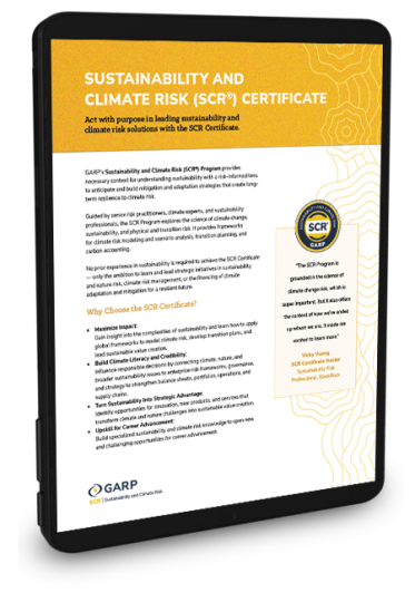 SCR® Certification At A Glance Download | GARP